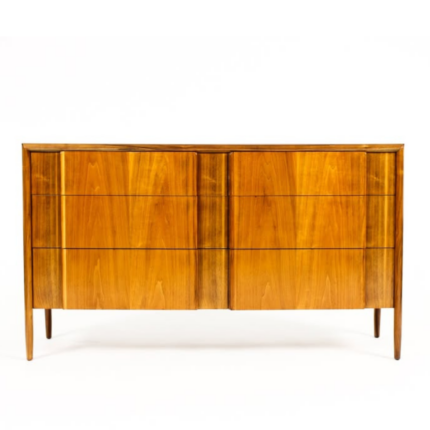 Mid Century Danish Modern Walnut Dresser by Barney Flagg for Drexel Parallel