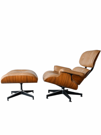 Charles Eames Herman Miller 670/671 Lounge Chair & Ottoman – Walnut & Brown Leather