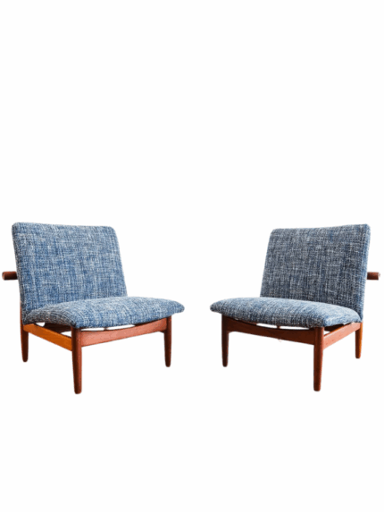 Finn Juhl ‘Japan’ 1950s Chairs for France & Son – Danish Modern Teak Armchairs