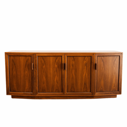 Rare 1960s Mid Century Modern Walnut Credenza by Calvin – Vintage Designer Storage
