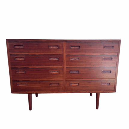 Mid-Century Danish Modern Rosewood Dresser by Poul Hundevad – 1960s Vintage 8 Drawer Chest