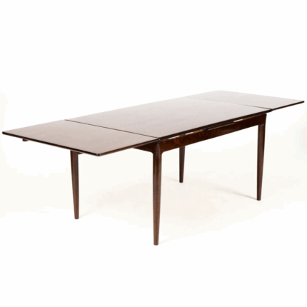 Mid-Century Danish Modern Rosewood Draw-Leaf Dining Table by Axel Christiansen for ACO Mobler