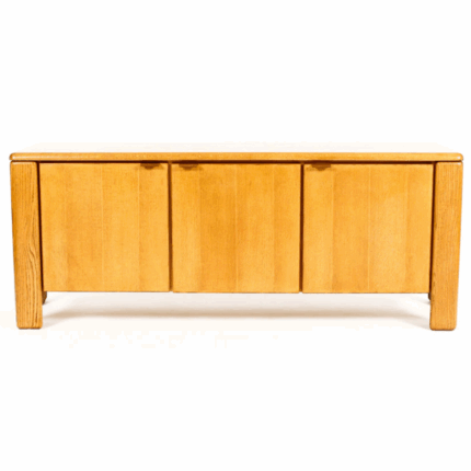 Mid-Century Modern Danish 1970s Chunky White Oak Credenza Sideboard by Glenn of California