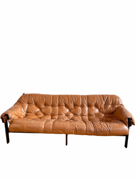 Rare 1970s Percival Lafer MP-41 Sofa – Brazilian Rosewood & Leather 3-Seater Mid-Century Modern