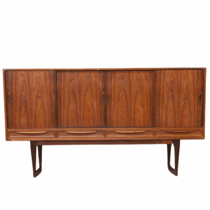 Mid-Century Modern Brazilian Rosewood Credenza – Danish Modern Sideboard by Notable Designer