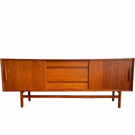 Rare Mid-Century Danish Modern Teak Sideboard by Nils Jonsson for Troeds – 1960s Sliding Door Credenza