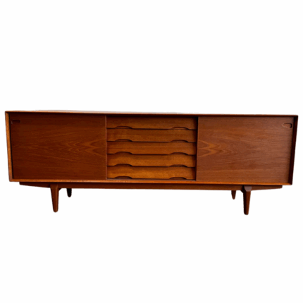 Vintage 1960s Danish Modern Teak Credenza by Rosengren Hansen for Dyrlund – Mid-Century Sideboard