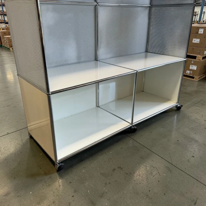 USM Haller Wardrobe – Dual Hangar Racks + Shelved Storage – 5 Casters ...