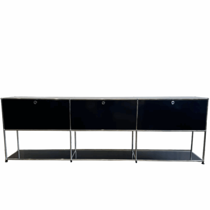 USM Haller 1960s 3×2 Black Storage Cabinet – Vintage Modern Design Icon ...
