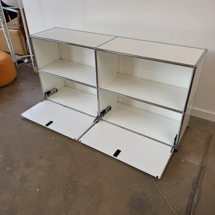 USM Haller C2A Media Console – 1960s Vintage – 60″W – 2 Drop-Down Doors ...
