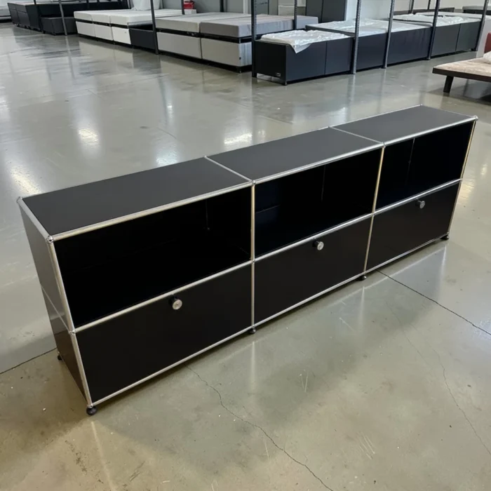 USM Haller 3×2 Fully Enclosed Console – Graphite Black – 1960s Swiss ...