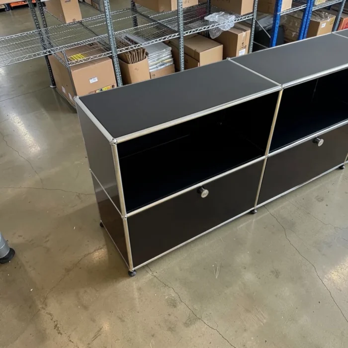 USM Haller 3×2 Fully Enclosed Console – Graphite Black – 1960s Swiss ...