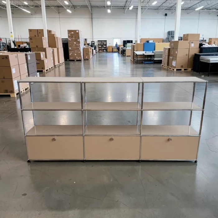 USM Haller Tall 3×3 Storage Unit – Beige – Soft Close Doors – 80″W ...