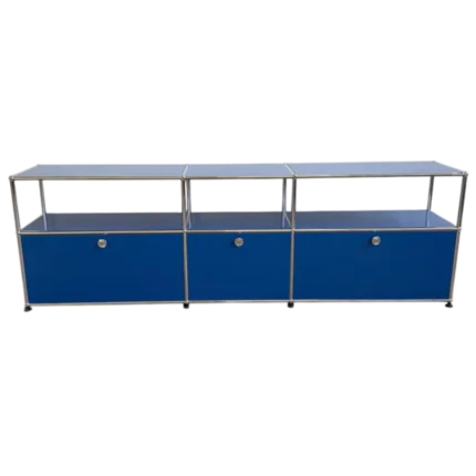 Authentic USM Haller 3x2 Low Media Console in Gentian Blue