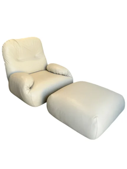 Herman Miller Luva Modular Armchair with Ottoman – Adjustable Back – Leather Lounge Chair