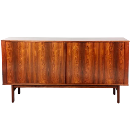 Bruno Hansen Brazilian Rosewood Sideboard – 1960s Danish Modern – Tambour Doors