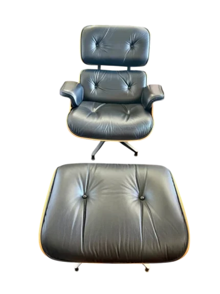 Herman Miller Eames Lounge Chair (Tall) - Walnut & Edelman All-Grain Black Leather