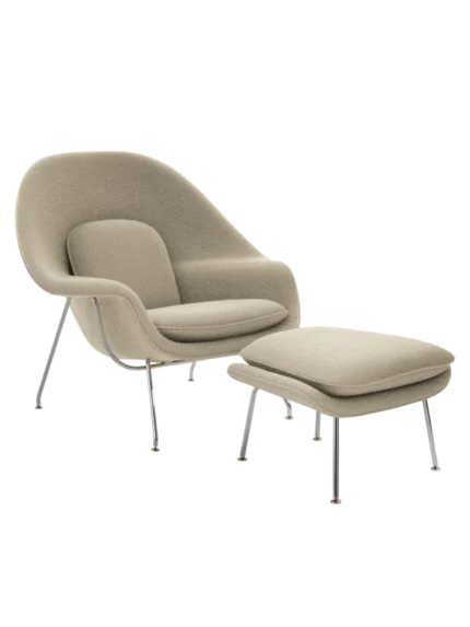 Eero Saarinen Womb Chair & Ottoman – Authentic Knoll – 1940s Organic Modern Icon